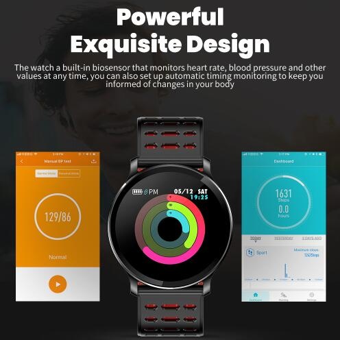 NY03 Smart Watch IP68 waterproof Heart rate monitor Smartwatch Message reminder Fitness tracker For Android and