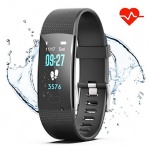 Fitness Tracker, Colorful Activity Tracker Watch with Heart Rate Monitor, Pedometer IP67 Waterproof Sleep Monitor Step Counter for Kids Women and Men